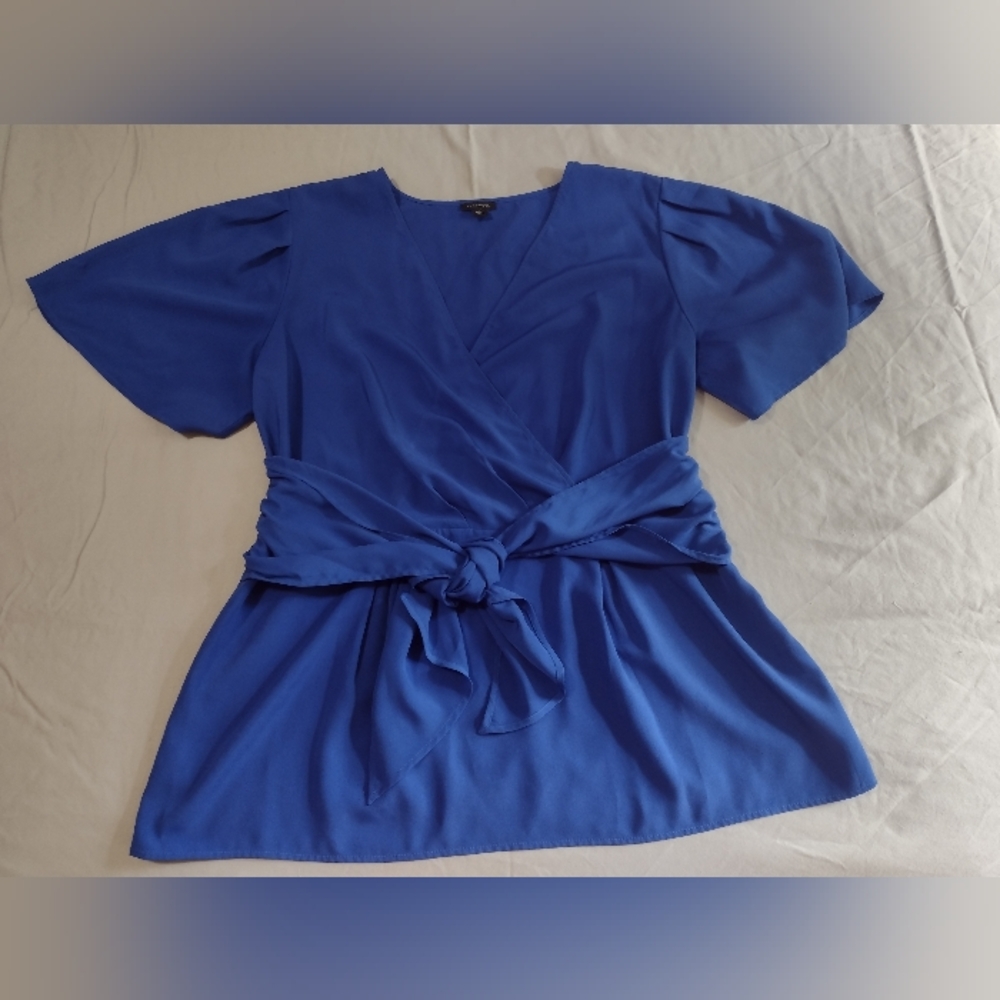 Faux Wrap Style Blouse